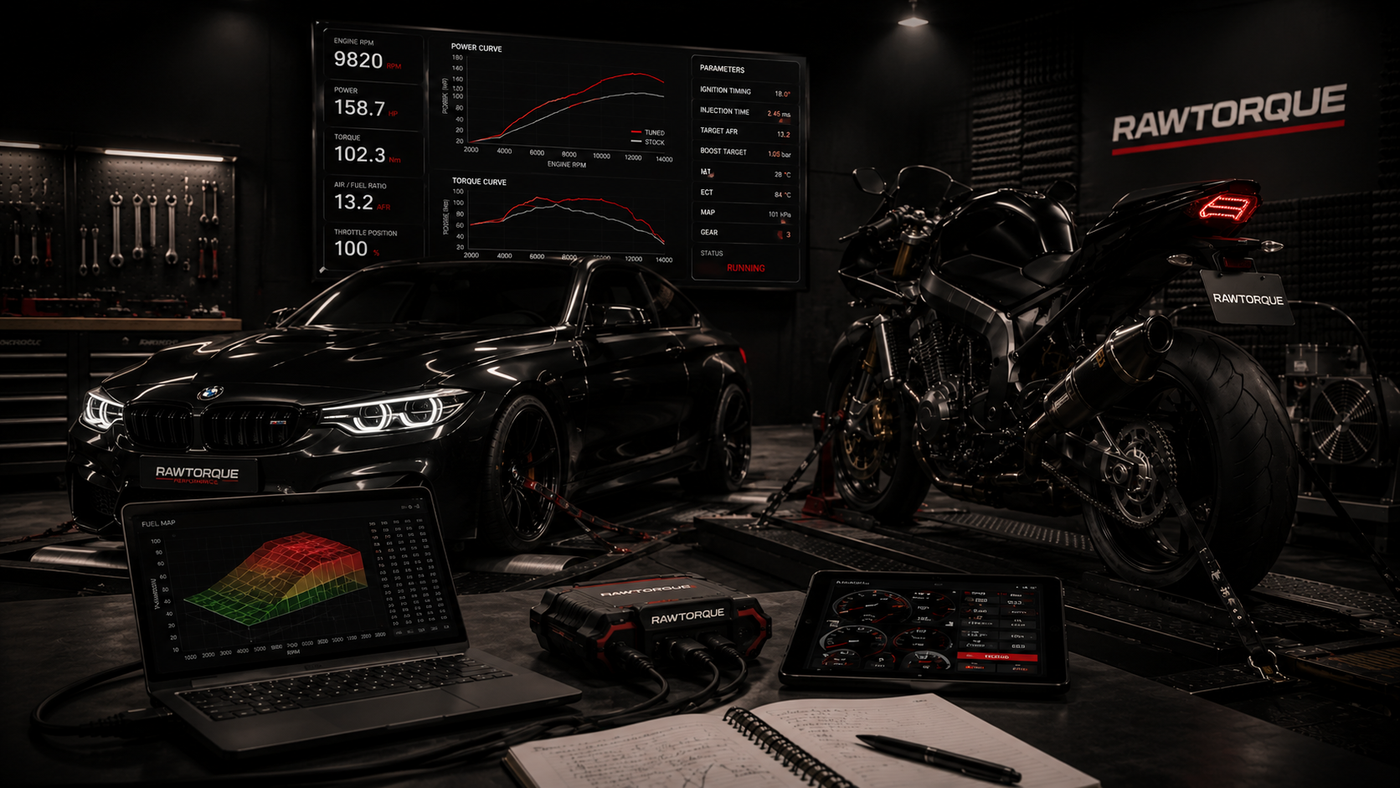 High-performance tuning garage in action