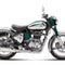 Royal Enfield Classic motorcycle with chrome and green accents for performance upgrades by RawTorque
