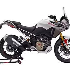 TVS Apache RTX 300 motorcycle accessories collection featuring crash guards and protection upgrades