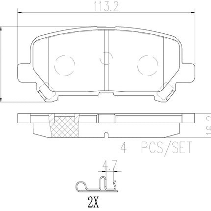 Brembo P28082 Rear Brake Pad Set - official Brembo product image