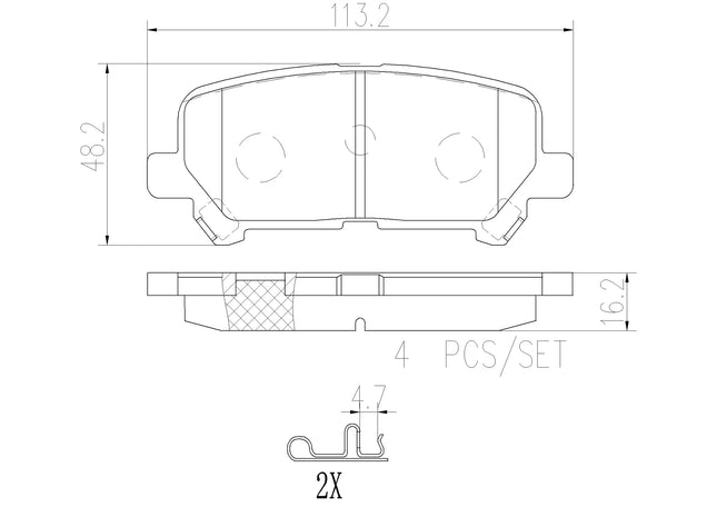 Brembo P28082 Rear Brake Pad Set - official Brembo product image