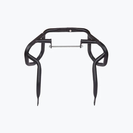 LCB Bellator Lower Crash Guard for KTM Adventure 390 – black mild steel lower engine protection frame.