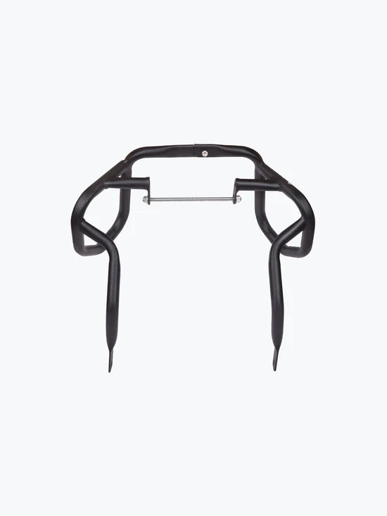 LCB Bellator Lower Crash Guard for KTM Adventure 390 – black mild steel lower engine protection frame.