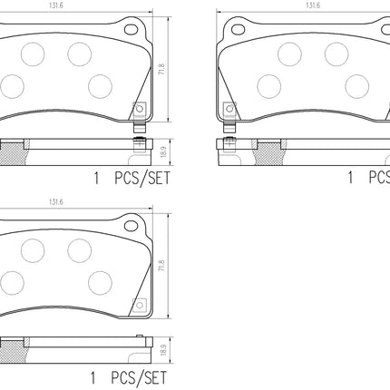 Brembo P56128 Rear Brake Pad Set - official Brembo product image