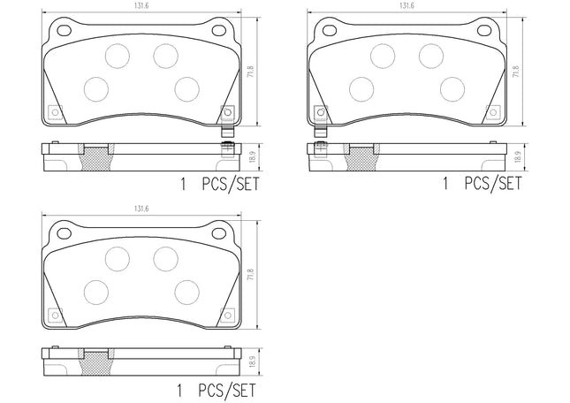 Brembo P56128 Rear Brake Pad Set - official Brembo product image