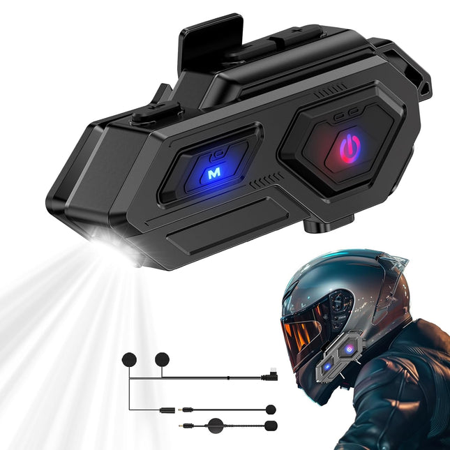 EDYELL C8 Bluetooth Headset for Motorcycle Helmet – Front View