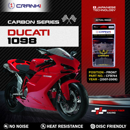CRANK1 Brake Pads for Ducati 1098 — Sintered, Front & Rear