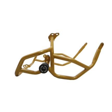 MotoCare Crash Guard with Dual Sliders (Gold) - Himalayan 450