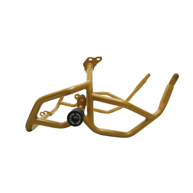 MotoCare Crash Guard with Dual Sliders (Gold) - Himalayan 450