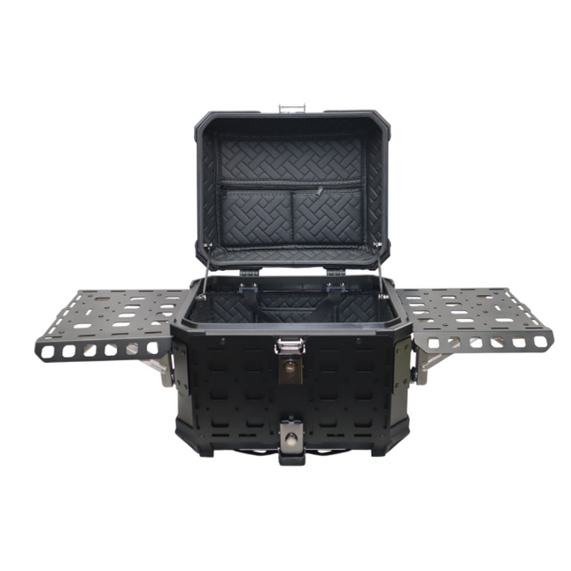 MotoCare Aluminium 45L Armoured Top Box – Universal Motorcycle Luggage Box