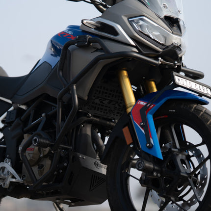 MotoCare upper lower crash guard for TVS Apache RTX 300 black