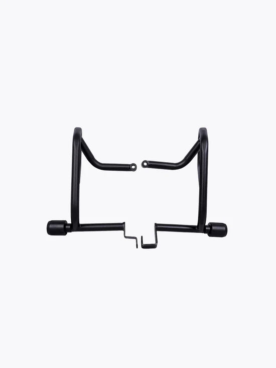 LCB Defender Crash Guard Black for Hero XPulse 200 4V Pro – matte black mild steel engine and frame protector.