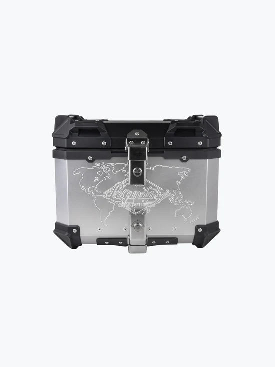 Fort Knox Series TC 45L Aluminium Top Case with Backrest Pad – Silver
