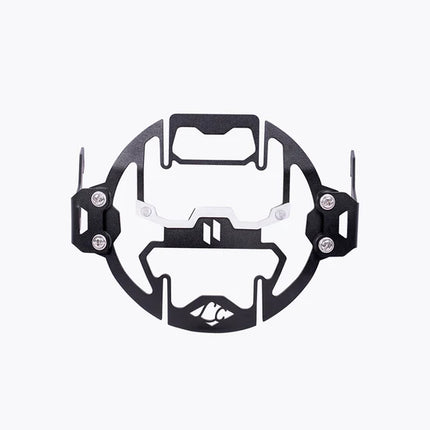 LCB Cosmic Headlight Grill for Hero XPulse 200 4V Pro – dual-tone black and silver mild steel and aluminum headlight protector.