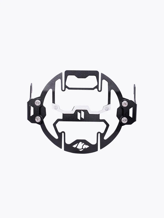 LCB Cosmic Headlight Grill for Hero XPulse 200 4V Pro – dual-tone black and silver mild steel and aluminum headlight protector.