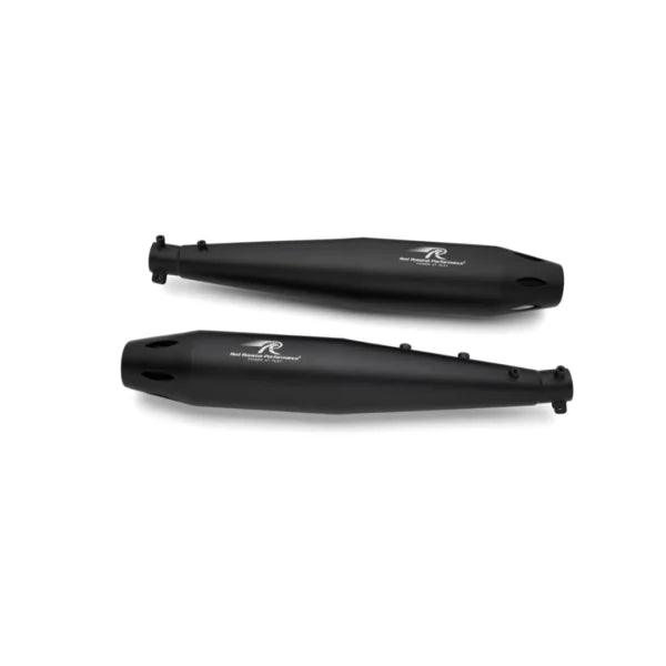 Red Rooster Atlas Pro exhaust in black finish for Royal Enfield Classic 650