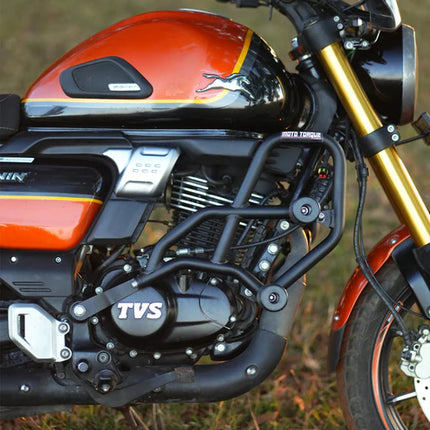 Moto Torque TVS Ronin crash guard 22.2mm mild steel with sliders