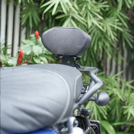 Universal Motorcycle Backrest for Himalayan 450, H’ness CB350, V-Strom SX & More | Legundary Custom Builds