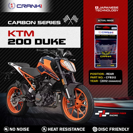 CRANK1 Carbon Brake Pads for KTM 200 Duke
