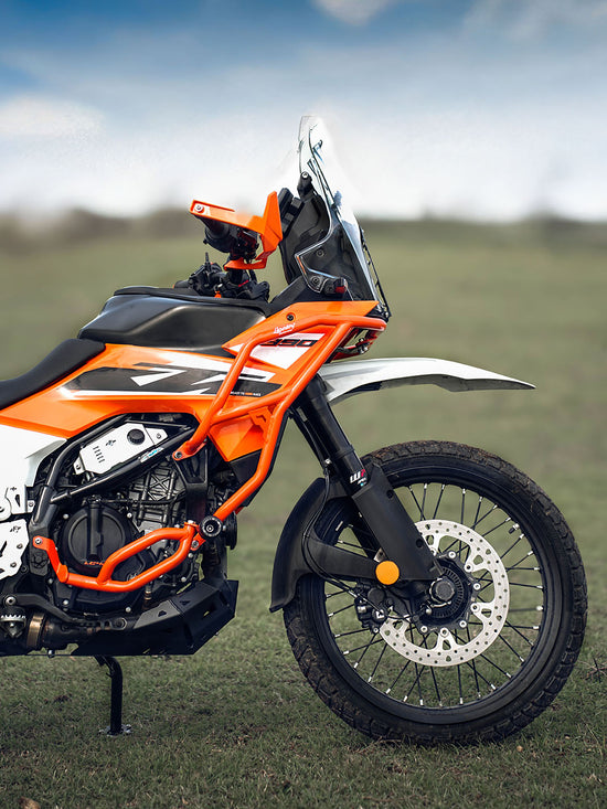 Legundary KTM Adventure 390 2025 Model Raptor Crash Guard – Orange.
