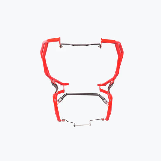 Legundary TVS Apache RTX 300 Raptor Crash Guard Upper & Lower Set Red – Mild Steel.
