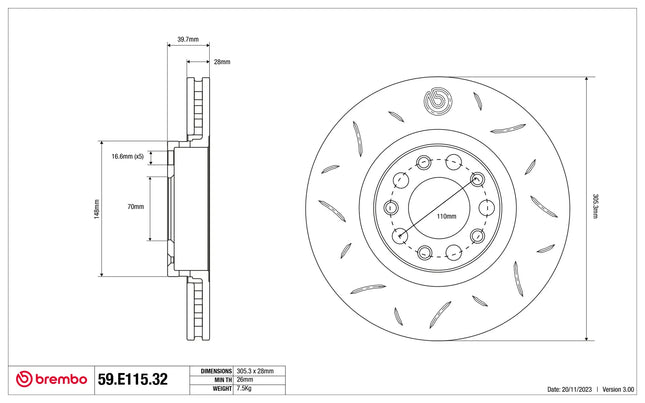 Brembo Sport Brake Discs for JEEP Compass/Renegade