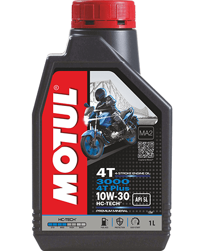 Motul 3000 4T Plus 10W-30 Mineral Commuter Engine Oil 1L