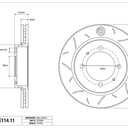 Brembo Sport Brake Discs for FIAT LINEA T JET /Abarth Punto