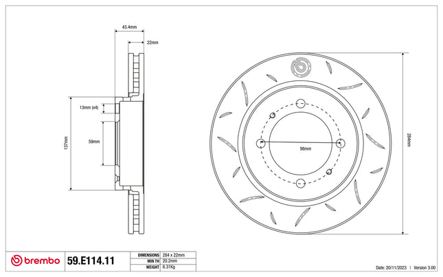 Brembo Sport Brake Discs for FIAT LINEA T JET /Abarth Punto