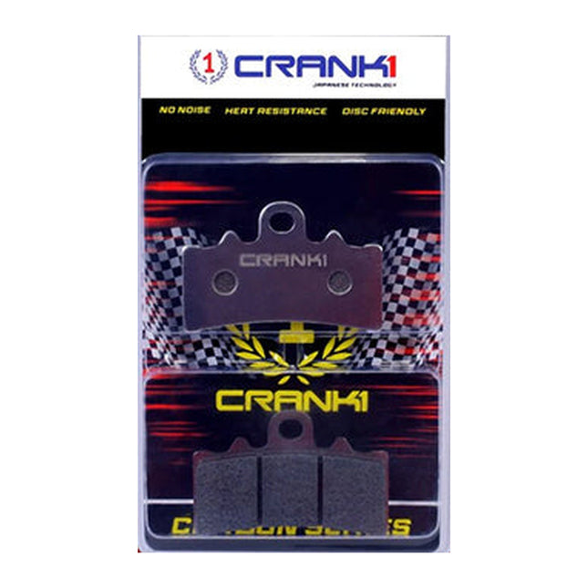 CRANK1 Carbon Brake Pads for KTM 390 Adventure, in retail packaging