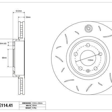 Brembo Sport Brake Discs for AUDI A6/Q5 320MM