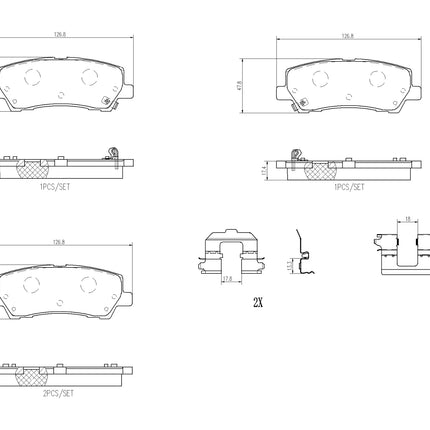 Brembo P24205 Rear Brake Pad Set - official Brembo product image