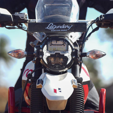 LCB Cosmic Headlight Grill for Hero XPulse 200 4V Pro – Dual-Tone Black & Silver Protection