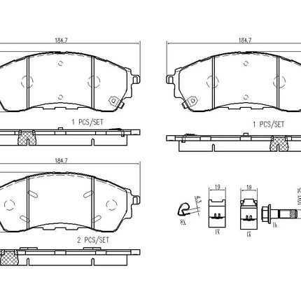 Brembo P24207 Front Brake Pad Set - official Brembo product image