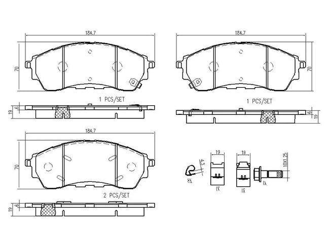 Brembo P24207 Front Brake Pad Set - official Brembo product image