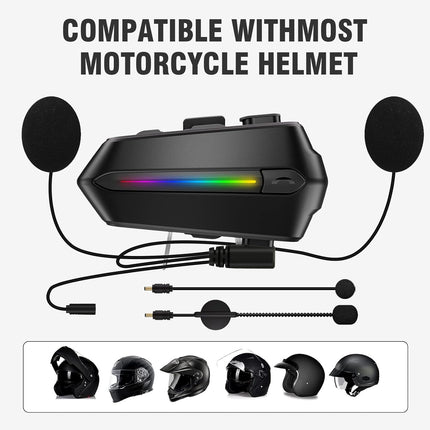 Edyell C5S Bluetooth Dual Earphone for Helmet | Wireless V5.4 Headset with HD Audio, Waterproof IP67 Design, 50mm Speakers, Auto Call Answer & Noise Cancellation – Compatible with All Helmets