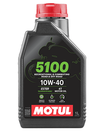 Motul 5100 4T 10W-40 Technosynthese Semi-Synthetic Engine Oil 1L