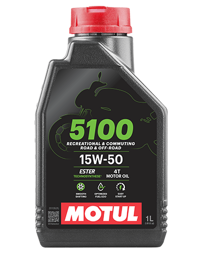 Motul 5100 4T 15W-50 Technosynthese Semi-Synthetic Engine Oil 1L