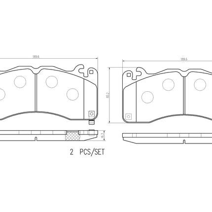 Brembo P24229 Front Brake Pad Set - official Brembo product image