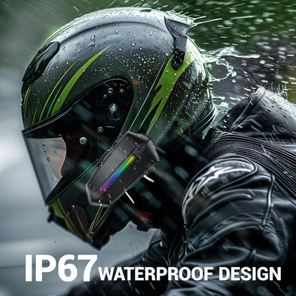 Edyell C5S Bluetooth Dual Earphone for Helmet | Wireless V5.4 Headset with HD Audio, Waterproof IP67 Design, 50mm Speakers, Auto Call Answer & Noise Cancellation – Compatible with All Helmets