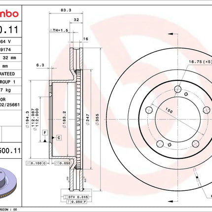 Brembo 09C50011 Front Brake Disc - official Brembo product image