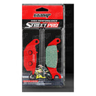 66BHP Street Pro semi ceramic brake pads for TVS Apache RTX 300 in retail packaging