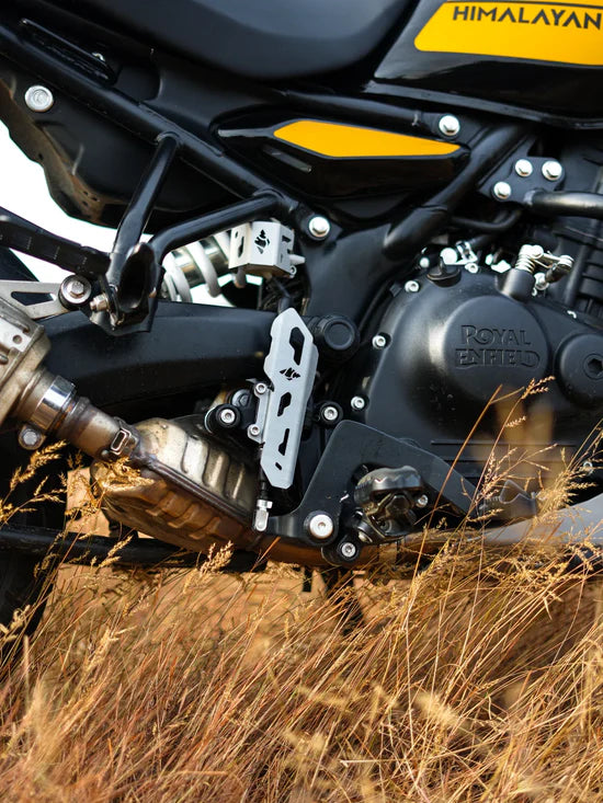 LCB Casque Rear Brake Fluid Guard for Royal Enfield Himalayan 450 – Precision Aluminum Protection | Legundary Custom Builds