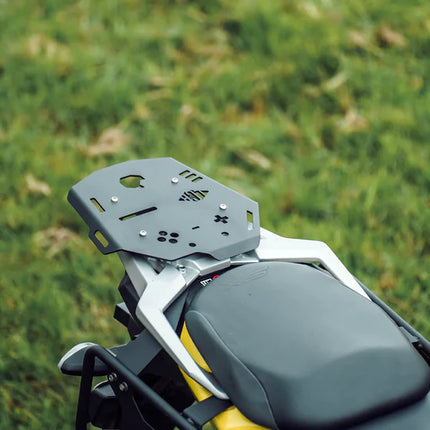 V Strom Huckitta Carrier Plate mild steel rear luggage mounting platform black