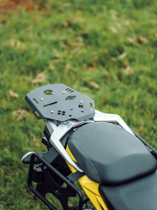 V Strom Huckitta Carrier Plate mild steel rear luggage mounting platform black