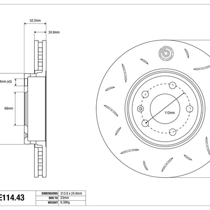 Brembo Sport Brake Discs for AUDI A4 (2008 to 2016)