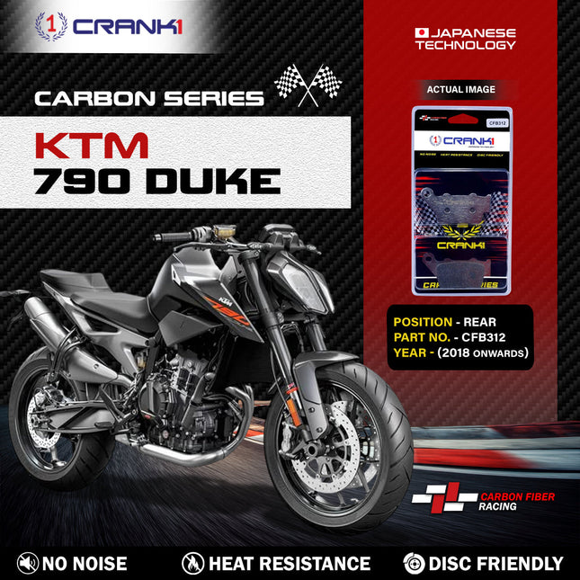 CRANK1 Brake Pads for KTM 790 Duke — Sintered, Rear