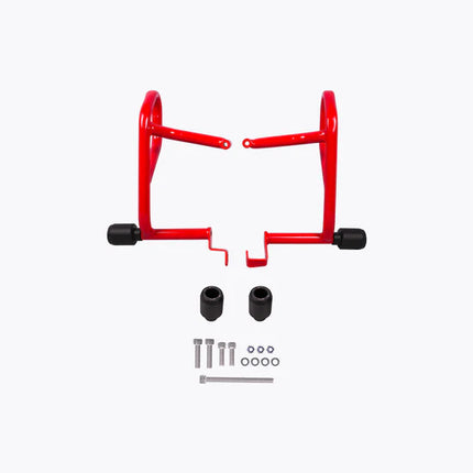 LCB Defender Crash Guard Red for Hero XPulse 200 4V Pro – Mild Steel Engine & Frame Protector