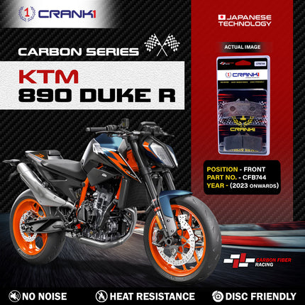 CRANK1 Brake Pads for KTM 890 Duke R — Sintered, Front & Rear