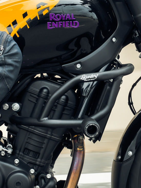 Legundary RE Guerrilla 450 Bazooka crash guard mild steel black